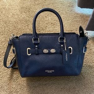 Coach Mini Blake Carryall Metallic Pebble Leather